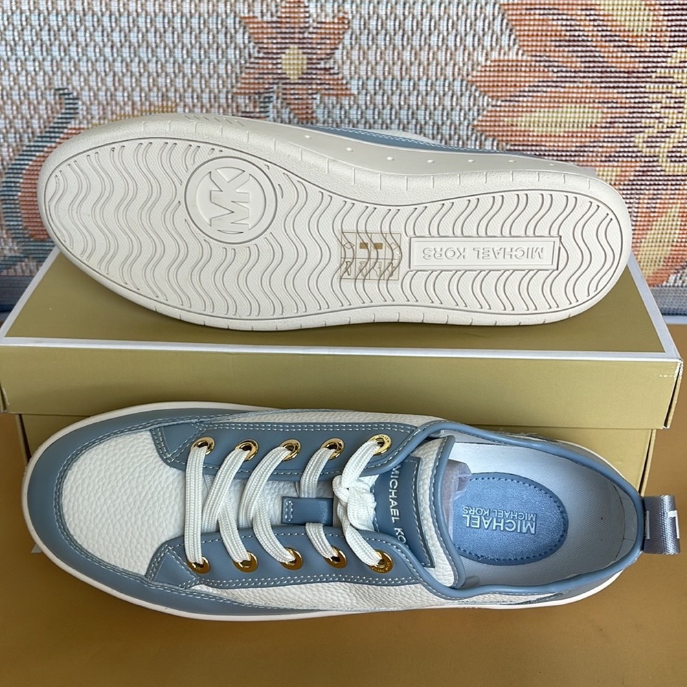 MICHAEL KORS SHEA LACE UP
FAUX LEATHER
49F3SHFS1L
PALE BLUE 
NEW - Picture 3 of 16